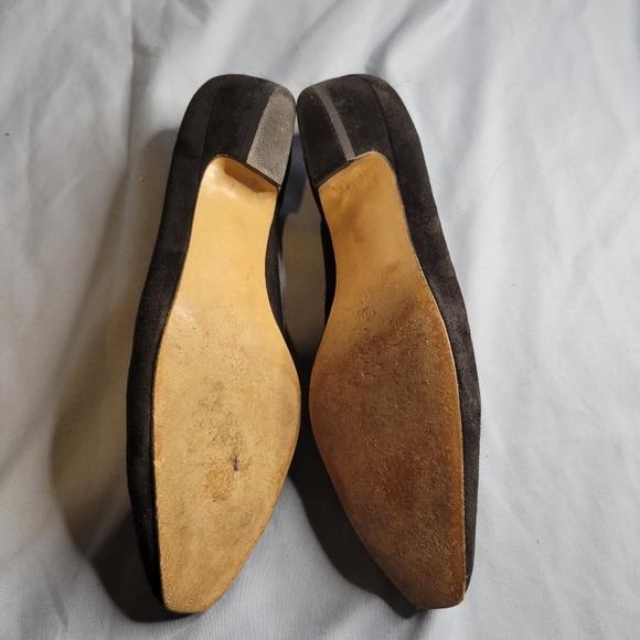 Amalfi women's black suede leather loafers - Picture 6 of 16